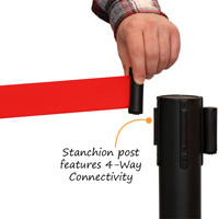 Retractable Belt Stanchion for Crowd Control