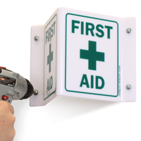 Projection sign: First aid plus symbol
