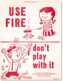 Classic Use Fire Don’t Play With It Safety Sign