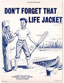 Classic Don't Forget Your Life Jacket Safety Sign