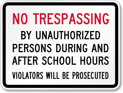 unauthorized personnel sign. No Trespassing By Unauthorized
