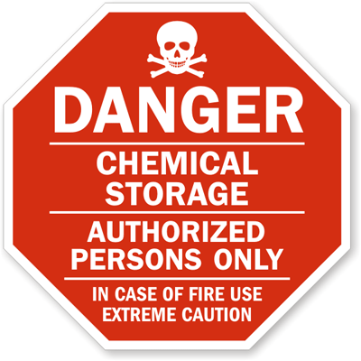 Features: Keep your chemical storage areas clear of unauthorized personnel.