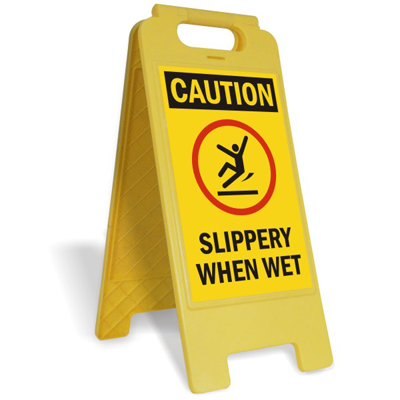 slippery when wet sign. Caution: Slippery When Wet