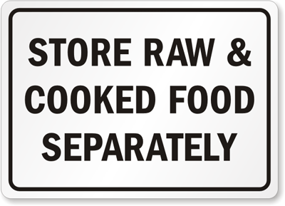 Store Raw Food Safety Sign