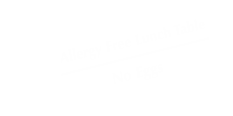 Allergy Free Lunch Table No Eggs Tent Sign