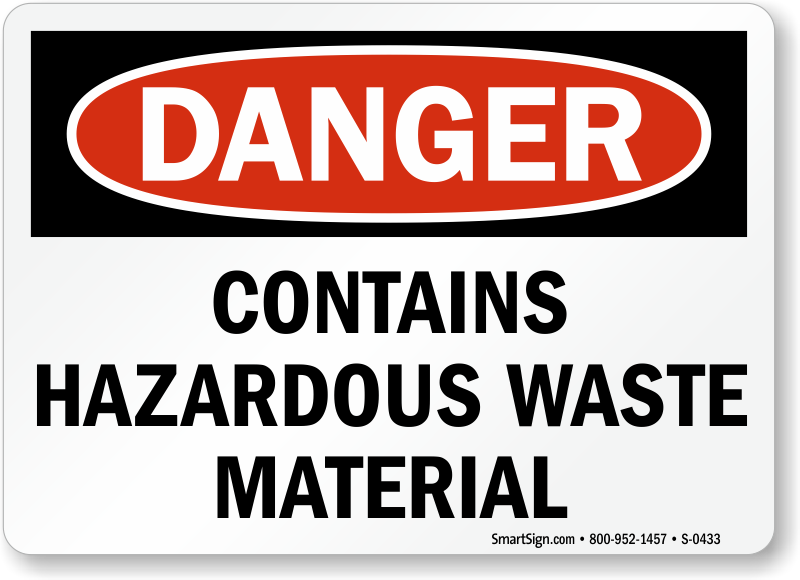 Hazardous Waste HazWaste Signs