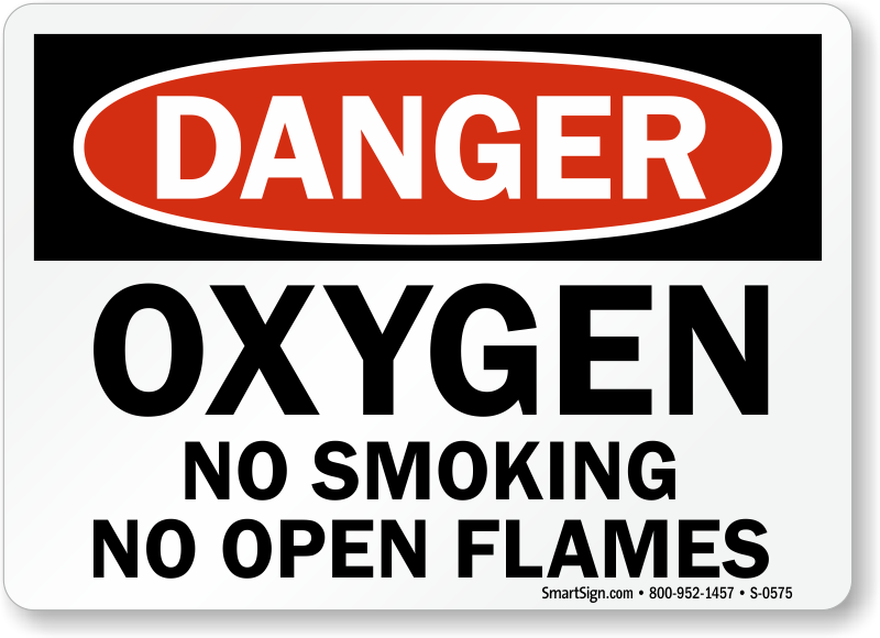 Oxygen Signs Oxygen in Use Signs