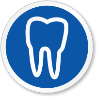 Dental Tooth Symbol ISO Circle Sign