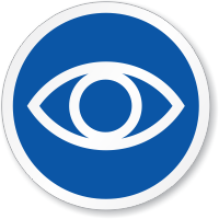 Eye Symbol ISO Circle Sign