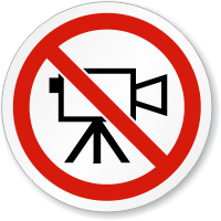 No Video ISO Prohibition Sign