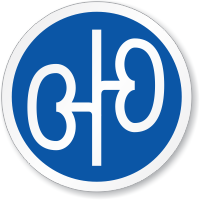 Renal Kidney Symbol ISO Circle Sign