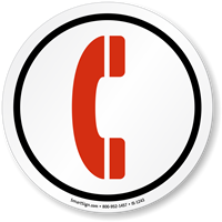 Telephone Symbol ISO Circle Sign