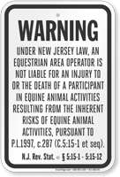 New Jersey Equine Sign