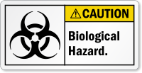 Biological Hazard ANSI Caution Label