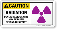 Dental Radiographs, Taken Beyond This Point Sign