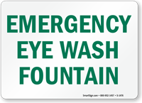 Emergency Eye Wash Fountain Sign