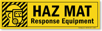 Magnetic Cabinet Label: Haz Mat Response Equipment
