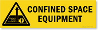 Magnetic Cabinet Label: Confined Space Equipment