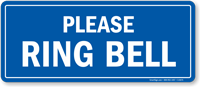Please Ring Bell Shipping & Receiving Sign