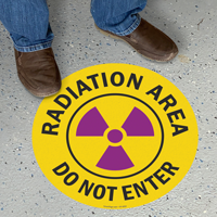 Radiation Area Do Not Enter Floor Safety Sign
