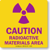 Caution Radioactive Materials Area with Graphic