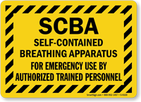Self-Contained Breathing Apparatus By Authorized Trained Personnel Sign