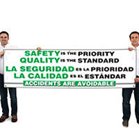 Safety Priority Quality Standard Banner