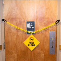 Janitorial Kit,With Wet Floor Sign, Magnet Rings, Hook, Chain