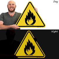 ISO Fire Hazard Symbol Sign