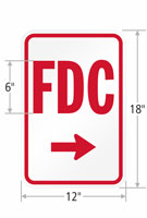 FDC Sign with Right Arrow