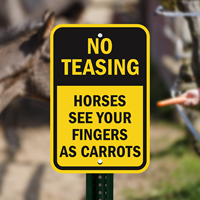 Do Not Feed Horse, Safety Sign