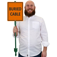Buried cable sign