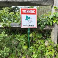 Warning Poison Ivy Lawnboss Sign