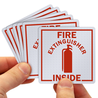 Fire equipment identification labels