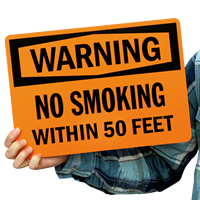 No Smoking Within 50 Feet Warning Sign
