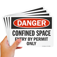 Restricted Access to Confined Spaces Signage