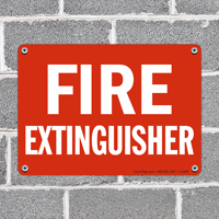 Emergency Fire Extinguisher Sign