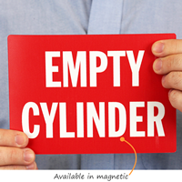 Empty Cylinder Magnetic Signs