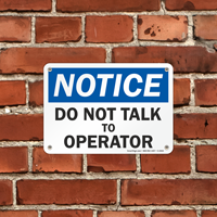 Talk to operator safety notice