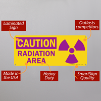 Warning for radiation zone