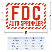 FDC Sign for Auto Sprinkler System