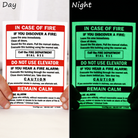 Fire and Emergency Glow Sign
