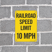 Railway speed limit indicator