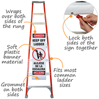 Bilingual OSHA Keep Off Ladder Shield Wrap