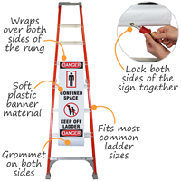 Danger Confined Space Keep Off Ladder Shield Wrap