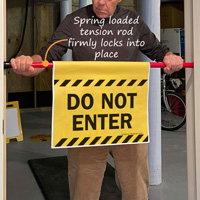 Do Not Enter door barricade sign
