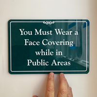 Showcase of must-wear face covering sign
