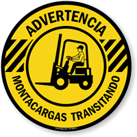 Spanish Forklift Traffic Sign