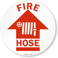 Adhesive Floor Sign for Fire Hazard