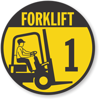 Forklift Identification Floor Sign